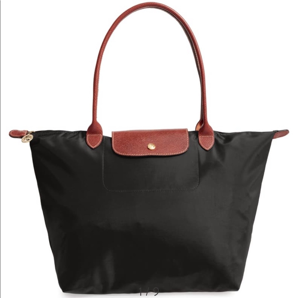 Longchamp Large Le Pliage Shoulder Bag Black
